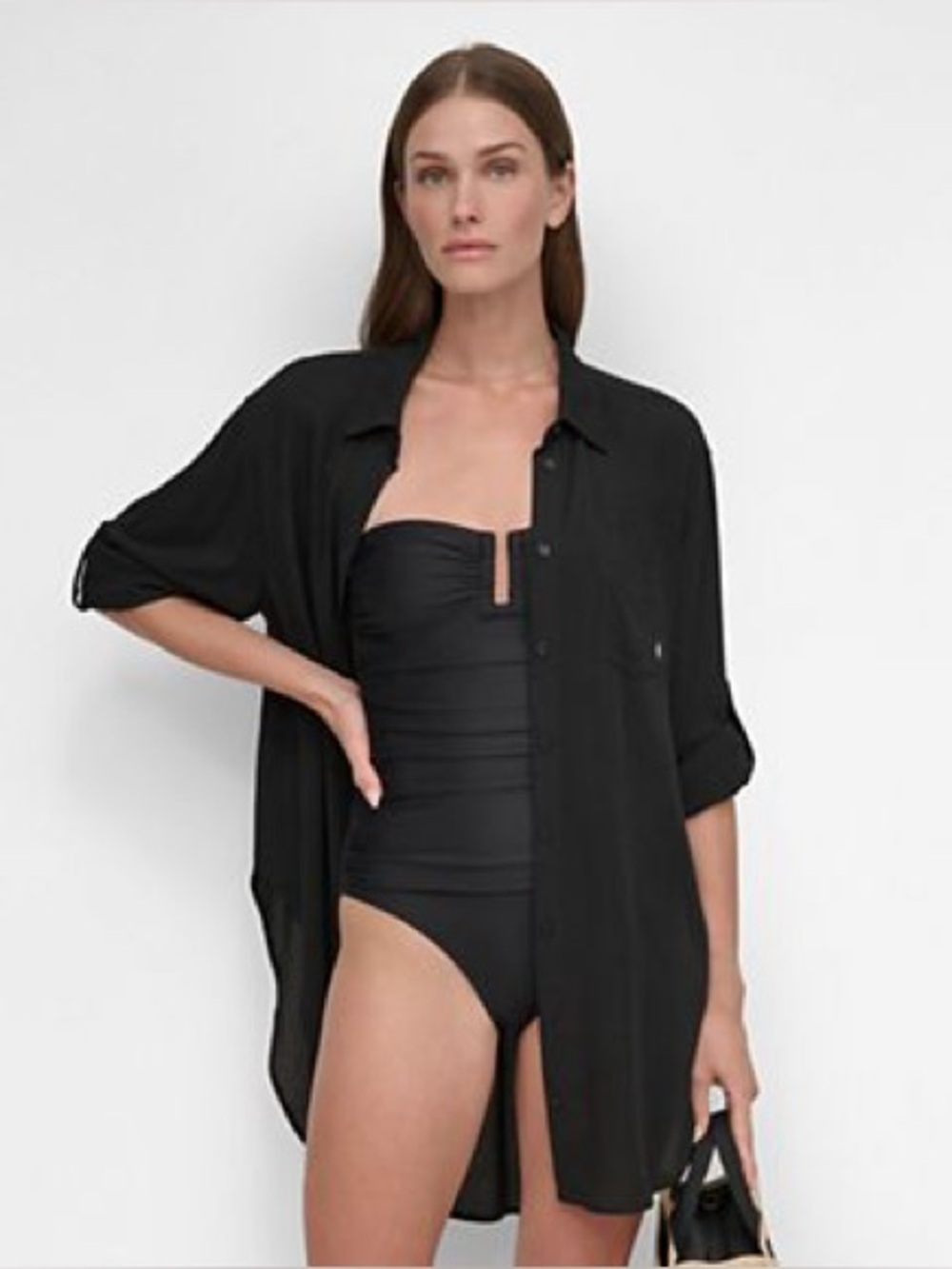 J. Crew Black Airy Gauze Short-Sleeve Button-Down - Sz Small - NWT